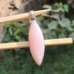 Pink pendant on a stick with a natural background