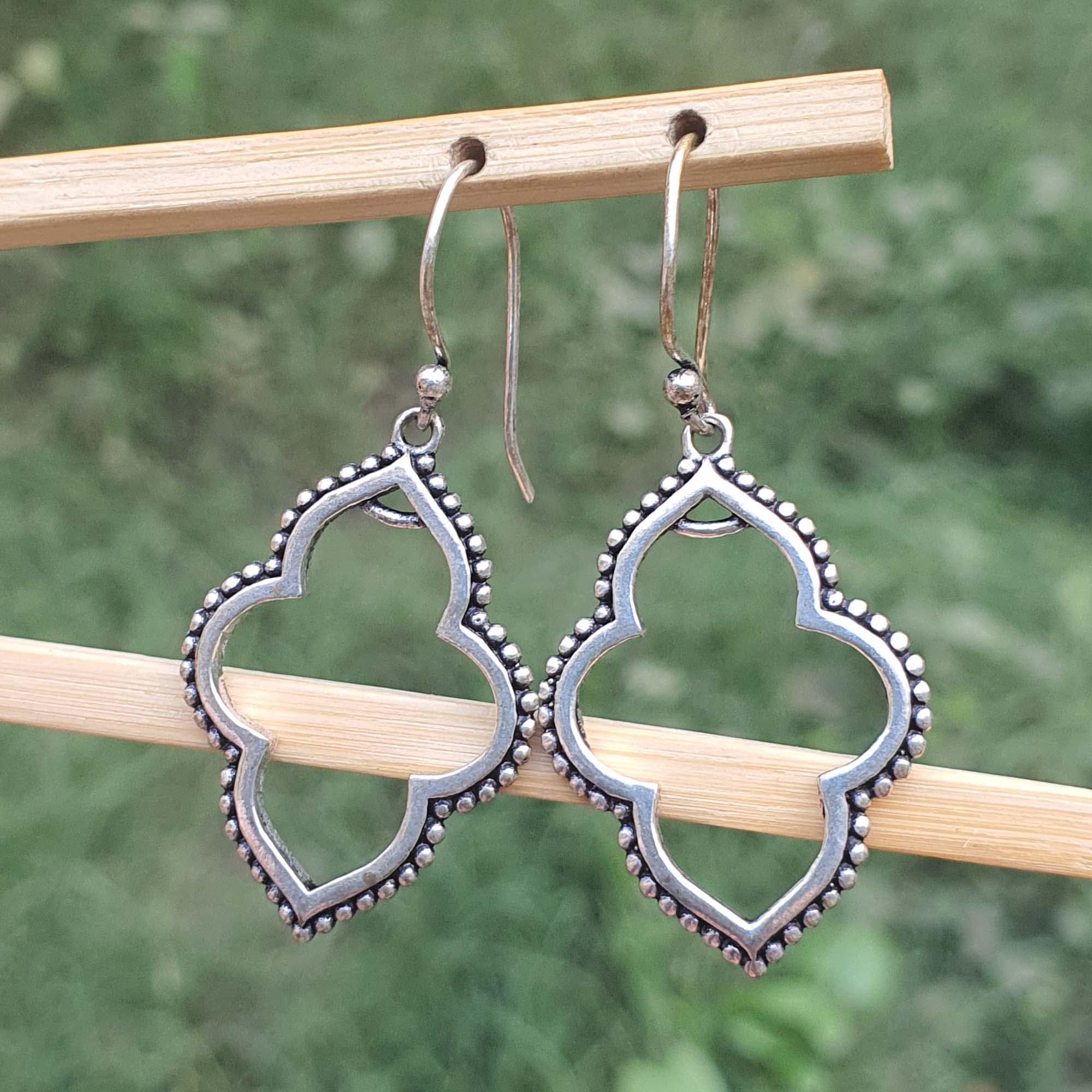 Womens Geometric Earrings Dangle: Handmade Intricate Earrings, Indian Trendy