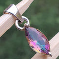 Rainbow Mystic Topaz Pendant for Jewelry Making, Sterling Silver Handmade Jewelry