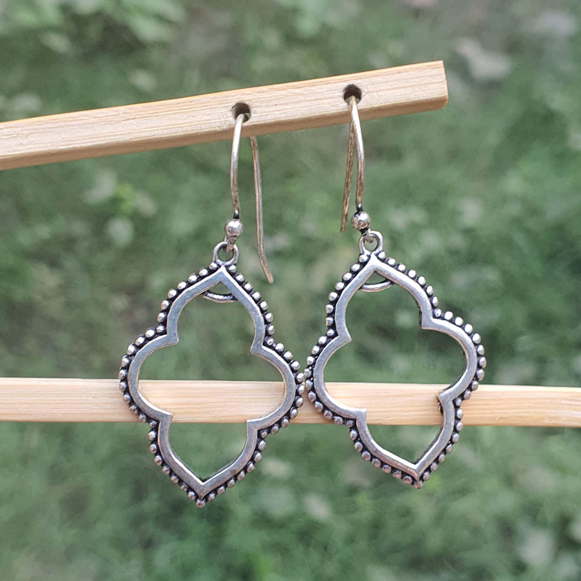 Womens Geometric Earrings Dangle: Handmade Intricate Earrings, Indian Trendy