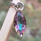 Rainbow Mystic Topaz Pendant for Jewelry Making, Sterling Silver Handmade Jewelry