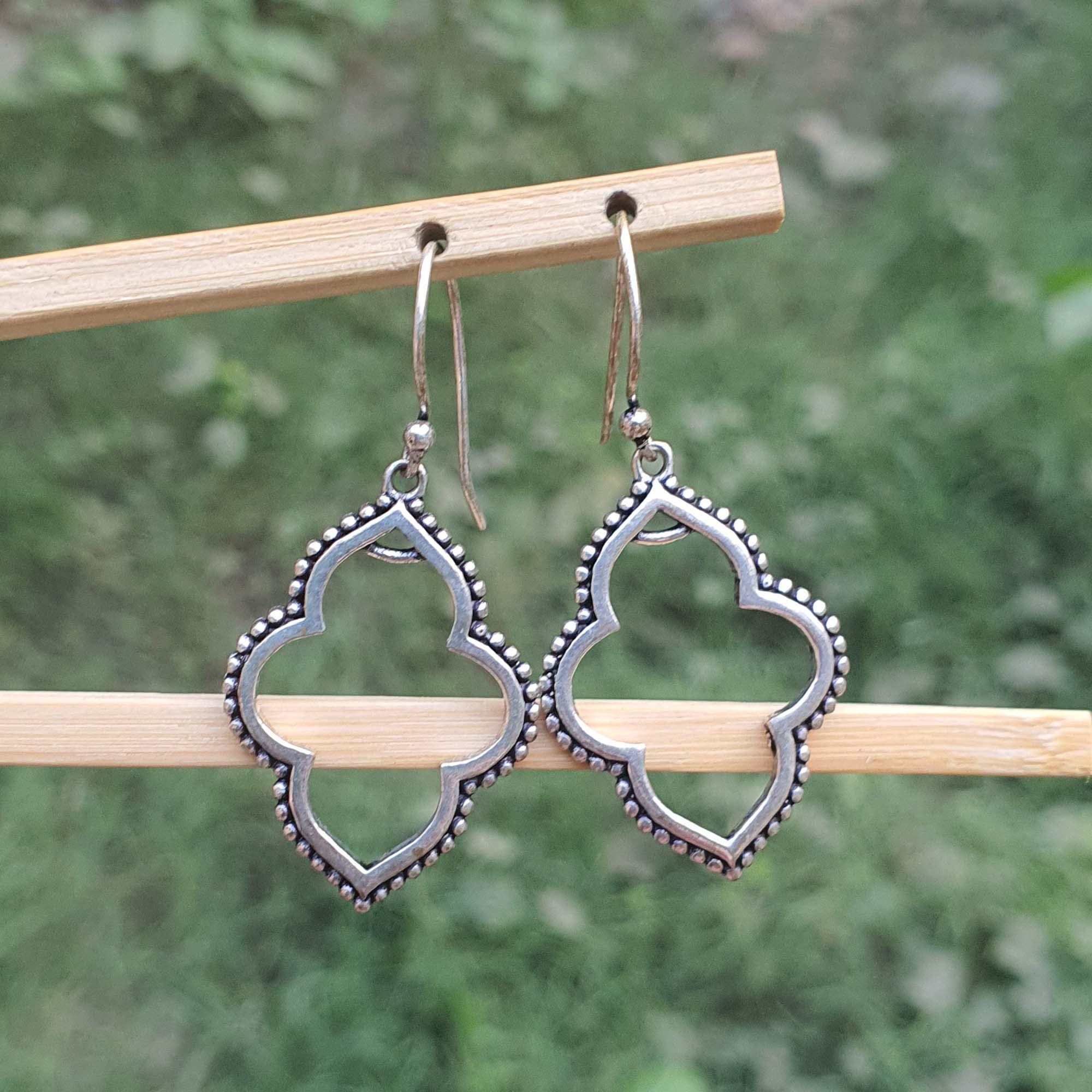 Womens Geometric Earrings Dangle: Handmade Intricate Earrings, Indian Trendy